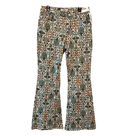Wrangler Denim - Wrangler Womens High Rise Fierce Flare Jeans Floral Damask Print 12x32 NEW
